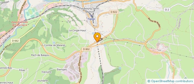 localisation de l'entreprise FIGEAC AERO à FIGEAC