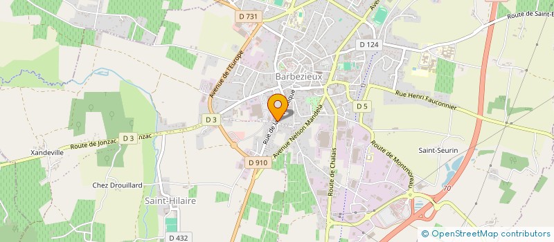 localisation de l'entreprise FIGHT FORME 2 à BARBEZIEUX-SAINT-HILAIRE