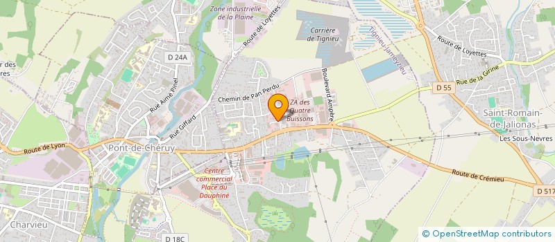 localisation de l'entreprise FIGO MGC  TIGNIEU-JAMEYZIEU