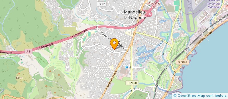 localisation de l'entreprise FIGUERMER à MANDELIEU-LA-NAPOULE