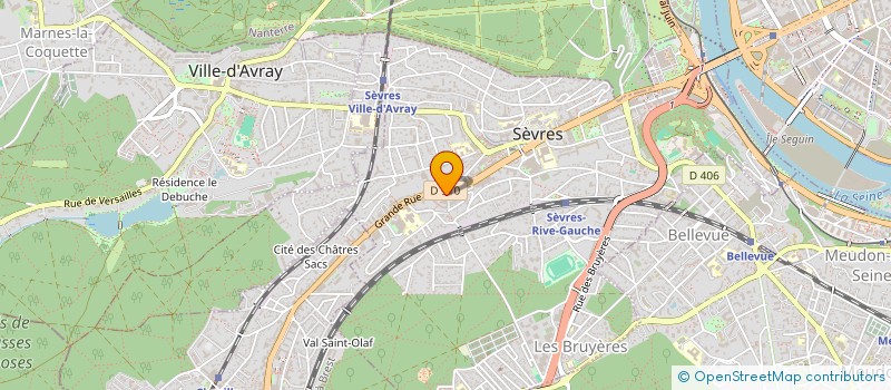 localisation de l'entreprise FIL BLEU à SEVRES