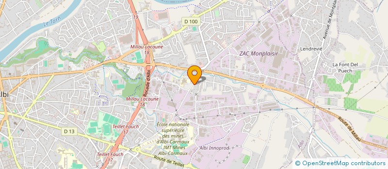 localisation de l'entreprise FIL ROUGE à ALBI