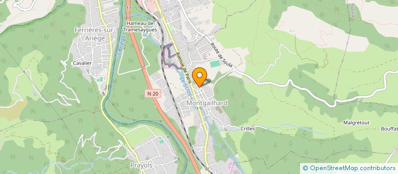 localisation de l'entreprise FILAPI à MONTGAILHARD