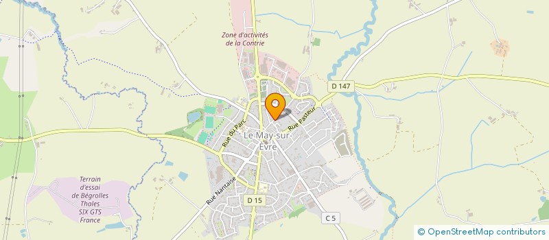 localisation de l'entreprise FILATURE ANGOR ANJOU à LE MAY-SUR-EVRE