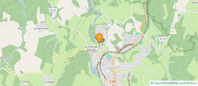 localisation de l'entreprise FILATURE TERRADE  FELLETIN