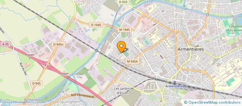 localisation de l'entreprise FILATURES DUFOUR à ARMENTIERES
