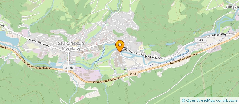 localisation de l'entreprise FILATURES ET TISSAGES DES VOSGES à SAULXURES-SUR-MOSELOTTE
