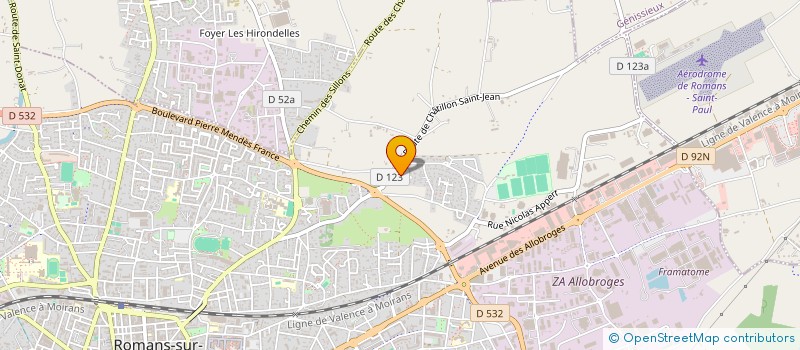 localisation de l'entreprise FILENFOLI  ROMANS-SUR-ISERE