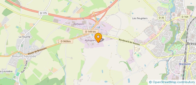 localisation de l'entreprise FILI@VET  BRESSUIRE