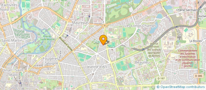 localisation de l'entreprise FILIALE REG ASS PROF MATH ENS PUB  RENNES