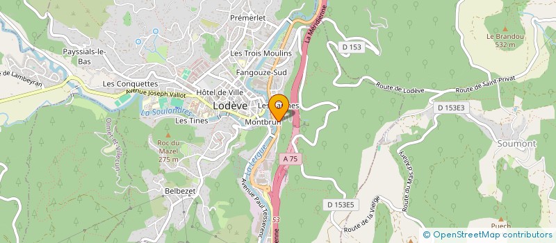 localisation de l'entreprise FILIERE CHEVAL HERAULT à LODEVE