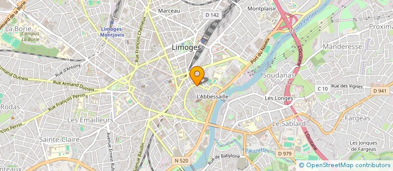 localisation de l'entreprise FILIGRANE à LIMOGES