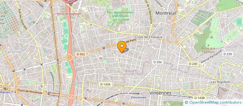 localisation de l'entreprise FILIMMO à MONTREUIL