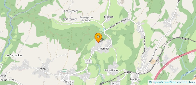 localisation de l'entreprise FILLIERE PLOMBERIE  GROISY