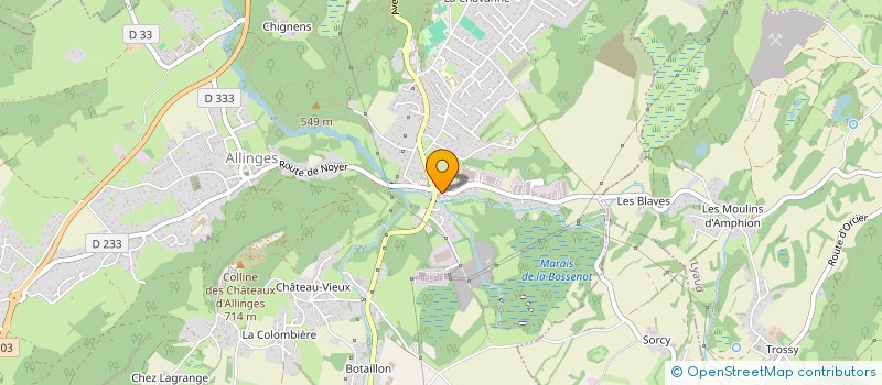 localisation de l'entreprise FILLION IMPRIMERIE  ALLINGES