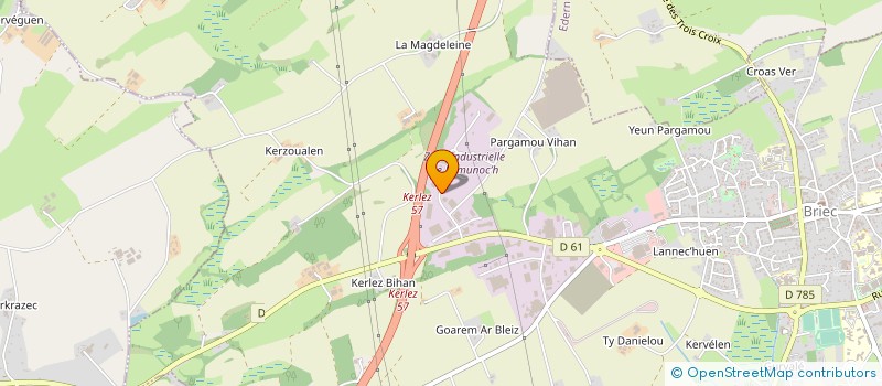 localisation de l'entreprise FILLPACK à BRIEC
