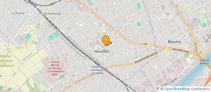 localisation de l'entreprise FILO RETOUCHES  HOUILLES