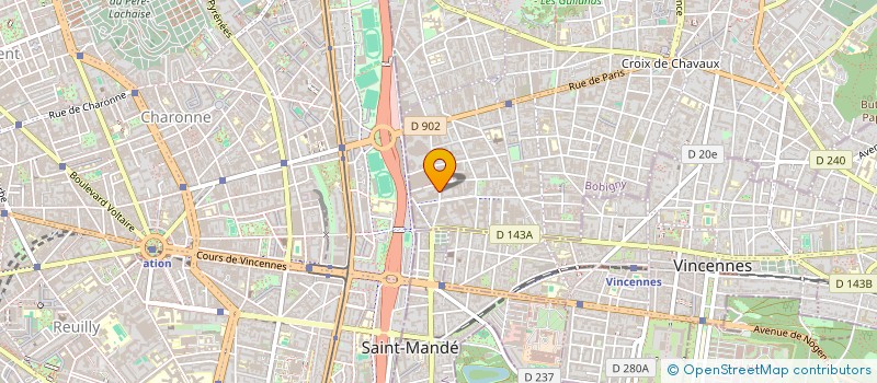 localisation de l'entreprise FILTROPTIC à MONTREUIL