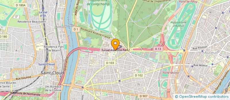 localisation de l'entreprise FINACORP à BOULOGNE-BILLANCOURT