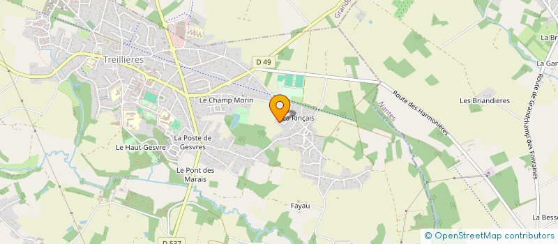 localisation de l'entreprise FINAE  TREILLIERES