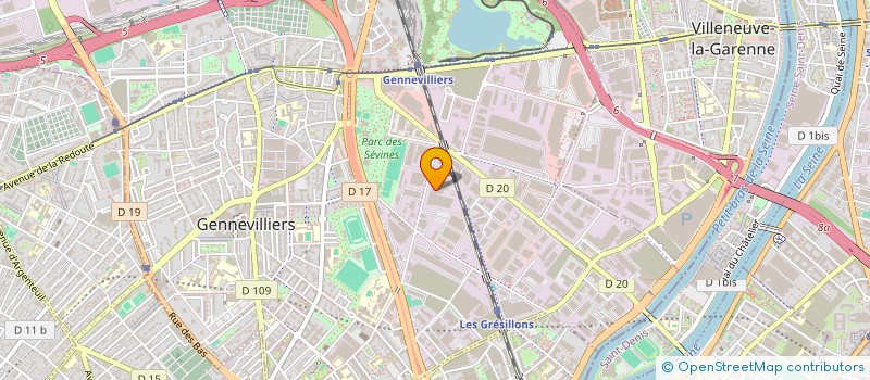 localisation de l'entreprise FINAGRAL à GENNEVILLIERS