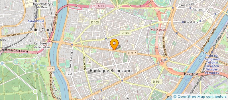 localisation de l'entreprise FINAINVEST MIRIBEL à BOULOGNE-BILLANCOURT