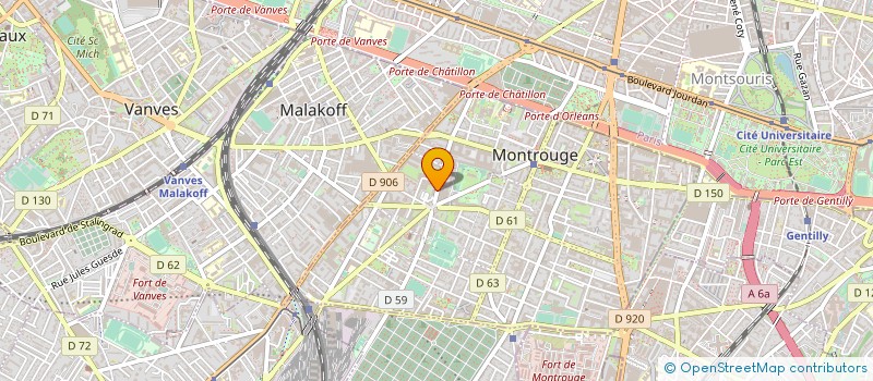 localisation de l'entreprise FINANCE CONSEILS à MONTROUGE