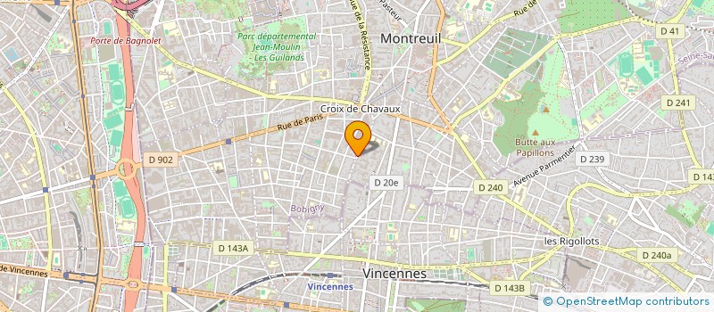 localisation de l'entreprise FINANCE FA  MONTREUIL