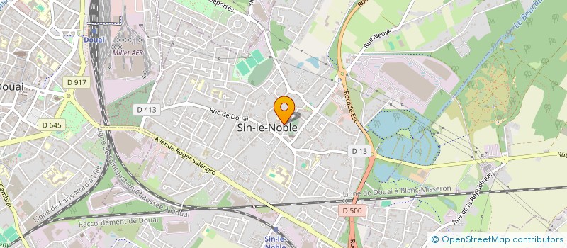 localisation de l'entreprise FINANCE HABITAT  SIN-LE-NOBLE