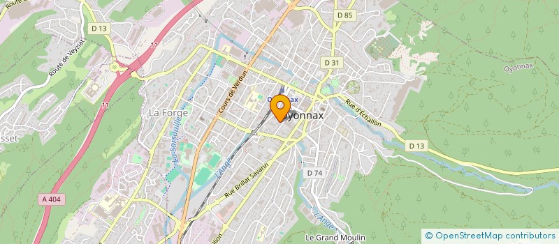 localisation de l'entreprise FINANCEMENT & ASSURANCE à OYONNAX