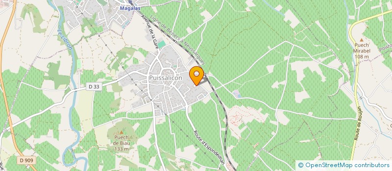 localisation de l'entreprise FINANCEMENT OCCITAN  PUISSALICON