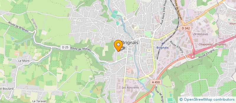 localisation de l'entreprise FINANCES ET BIENS  BRIGNAIS