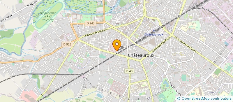 localisation de l'entreprise FINANCES INTER SPORTS à CHATEAUROUX