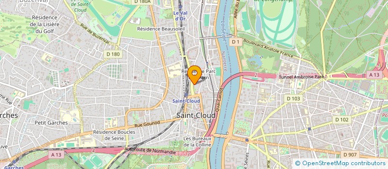 localisation de l'entreprise FINANCHARB à SAINT-CLOUD