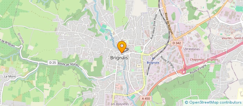 localisation de l'entreprise FINANCIERE AAE à BRIGNAIS