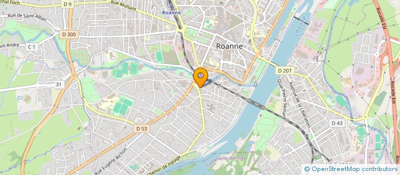 localisation de l'entreprise FINANCIERE AG à ROANNE
