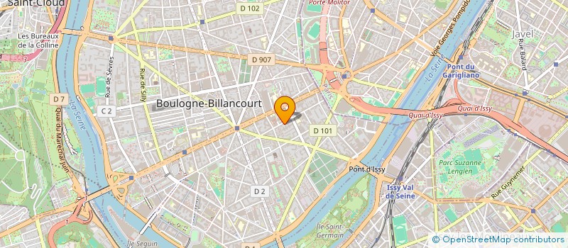 localisation de l'entreprise FINANCIERE ASTEK à BOULOGNE-BILLANCOURT