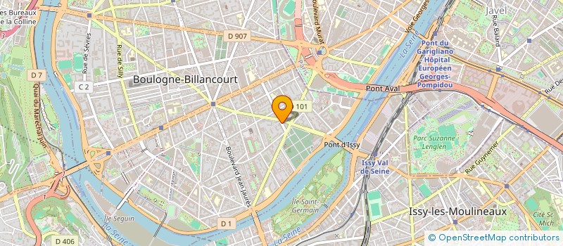 localisation de l'entreprise FINANCIERE AUROMA à BOULOGNE-BILLANCOURT