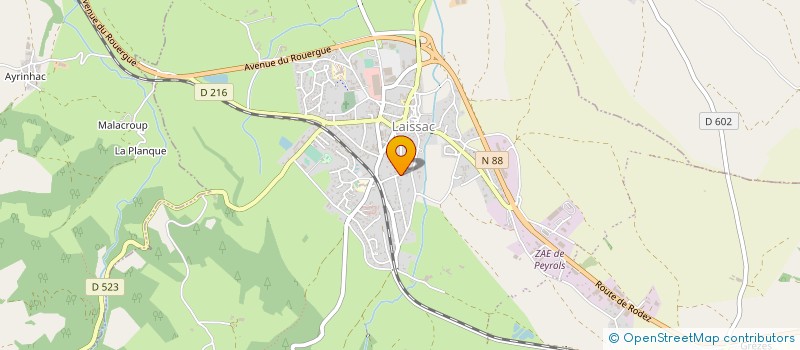 localisation de l'entreprise FINANCIERE AVEYRON PATRIMOINE  LAISSAC-SEVERAC L'EGLISE