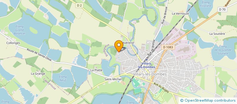localisation de l'entreprise FINANCIERE B.B. à AMBERIEUX-EN-DOMBES