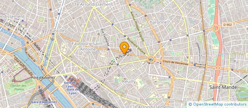 localisation de l'entreprise FINANCIERE BALZAROTTI  PARIS 12