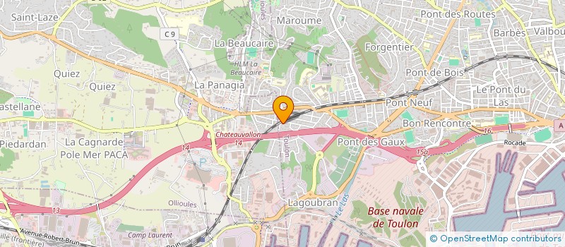 localisation de l'entreprise FINANCIERE BENEVIA  TOULON