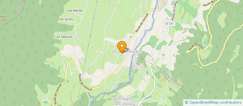 localisation de l'entreprise FINANCIERE BOGLIETTI  ORIOL-EN-ROYANS