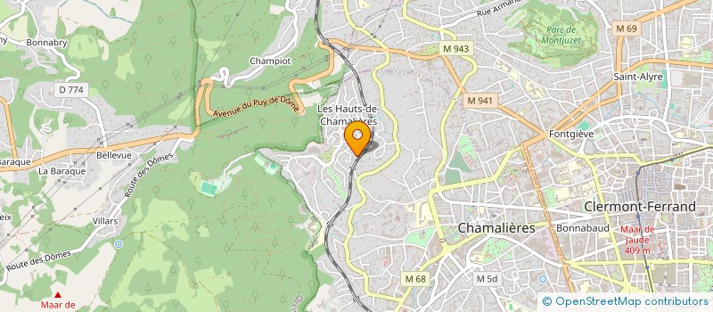 localisation de l'entreprise FINANCIERE BOREY  CHAMALIERES