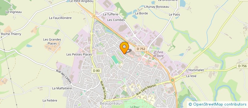 localisation de l'entreprise FINANCIERE BRETAUDEAU  BEAUPREAU-EN-MAUGES