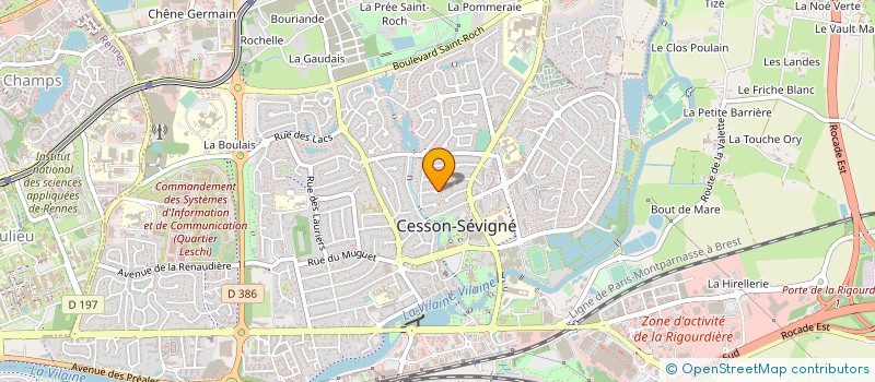 localisation de l'entreprise FINANCIERE CEDRE CESSON  CESSON-SEVIGNE