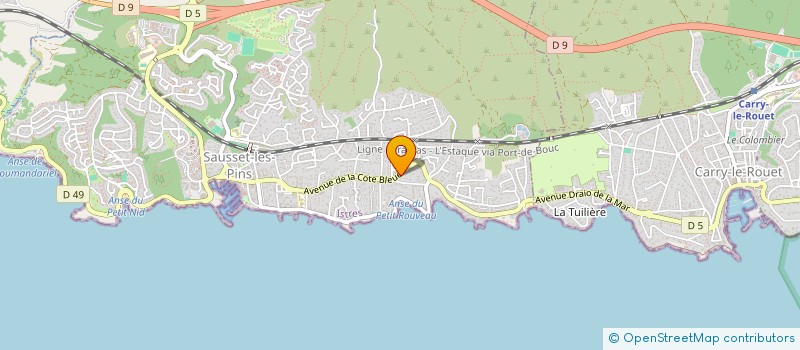 localisation de l'entreprise FINANCIERE CHEMARIS à SAUSSET-LES-PINS