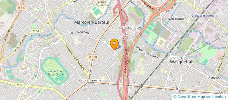localisation de l'entreprise FINANCIERE CM à MARCQ-EN-BARŒUL