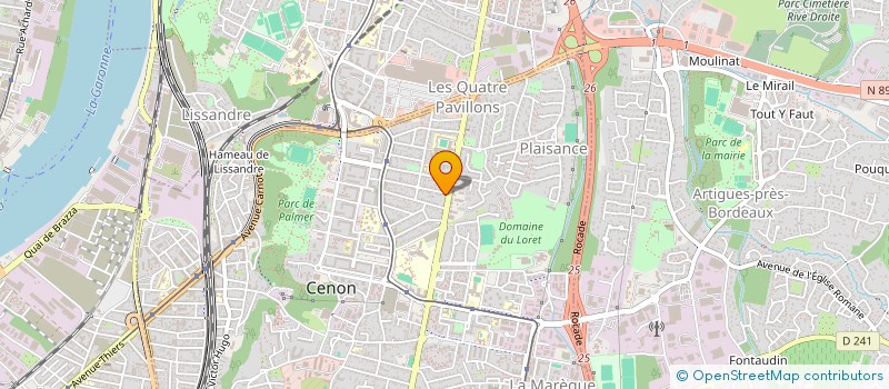 localisation de l'entreprise FINANCIERE COMPTABLE DU SUD OUEST à CENON