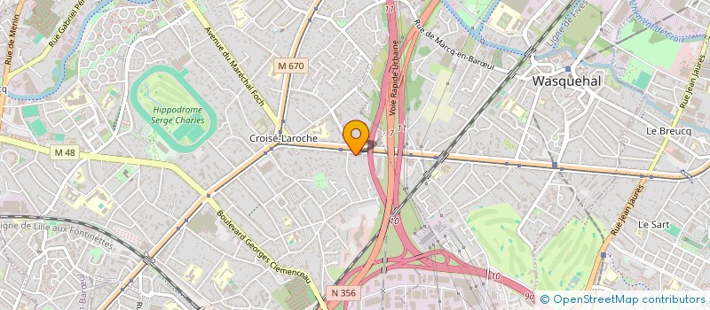 localisation de l'entreprise FINANCIERE D.D.B à MARCQ-EN-BARŒUL